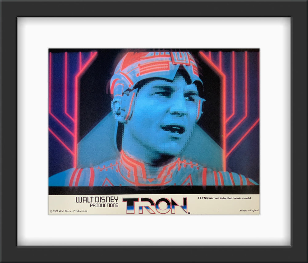 An original 8x10 lobby card for the Disney film TRON
