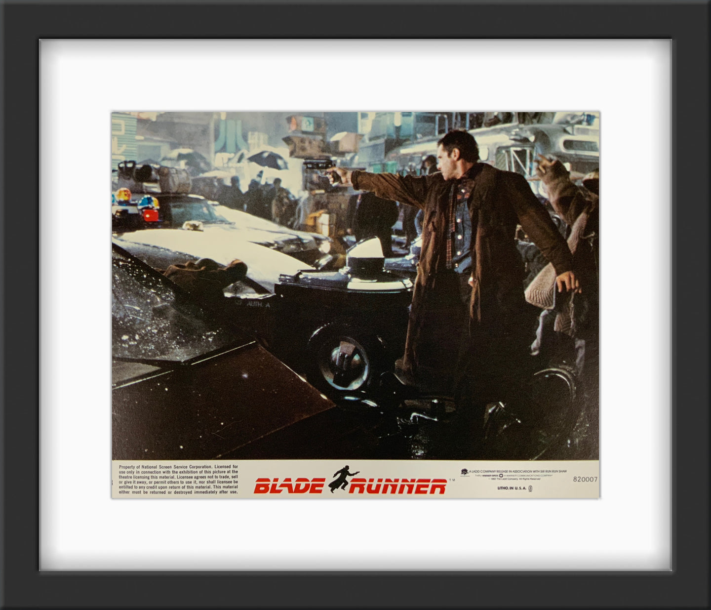 An original 8x10 lobby card for the Ridley Scott film BladeRunner / Blade Runner