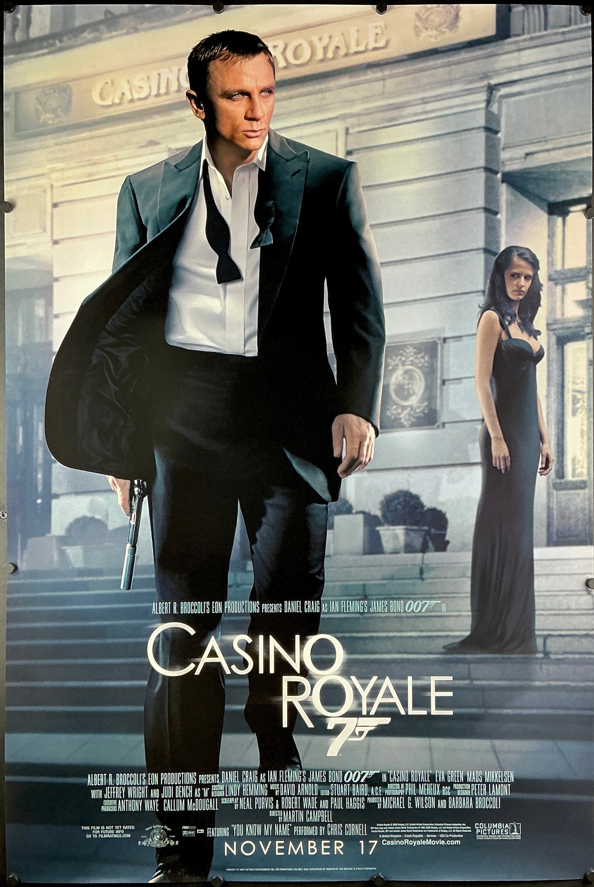 An original movie poster for the James Bond film Casino Royale