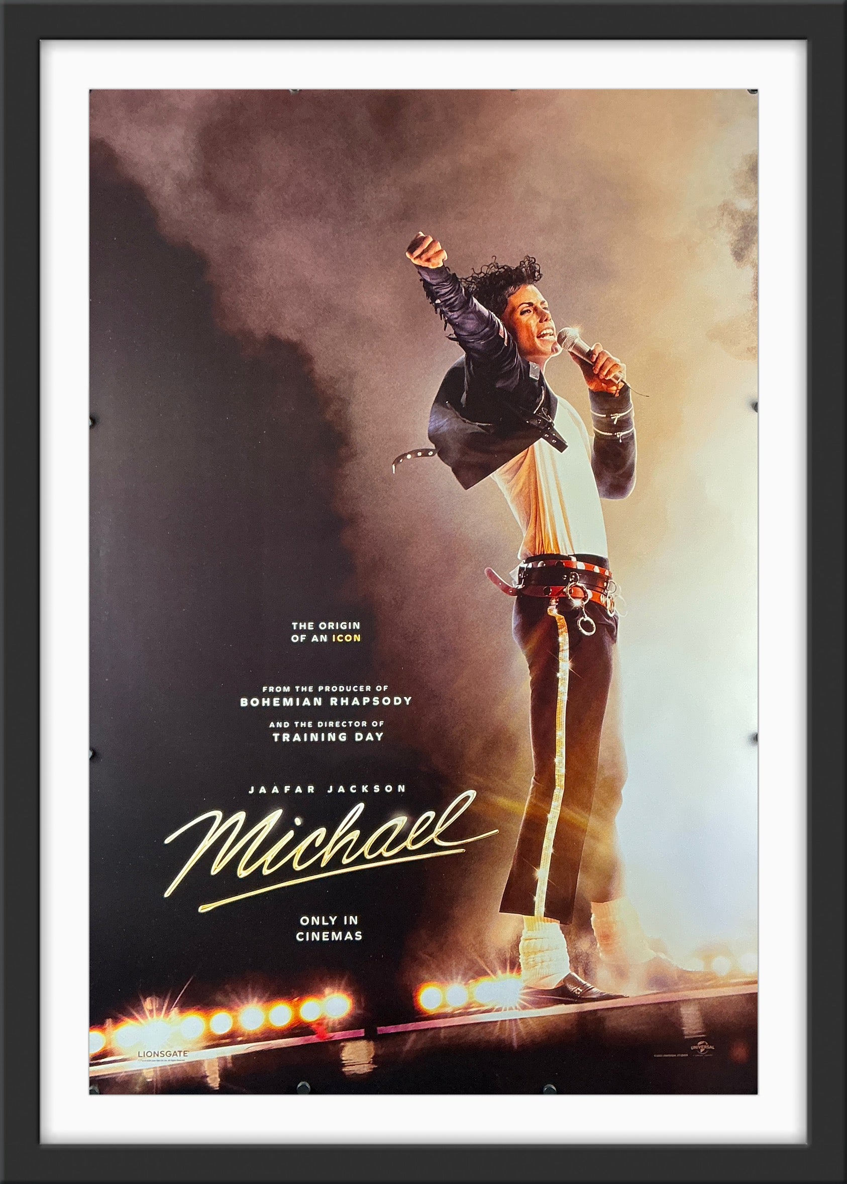 An original movie poster for the Michael Jackson musical biopic Michael