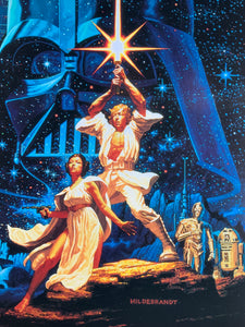 An original Kilian 15 Anniversary one sheet for the George Lucas film Star Wars