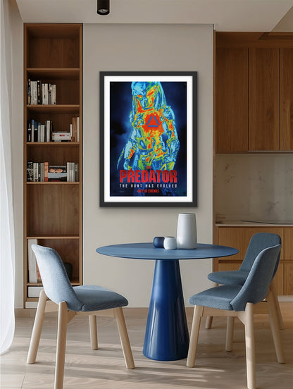 An original movie poster for the 2018 film Predator