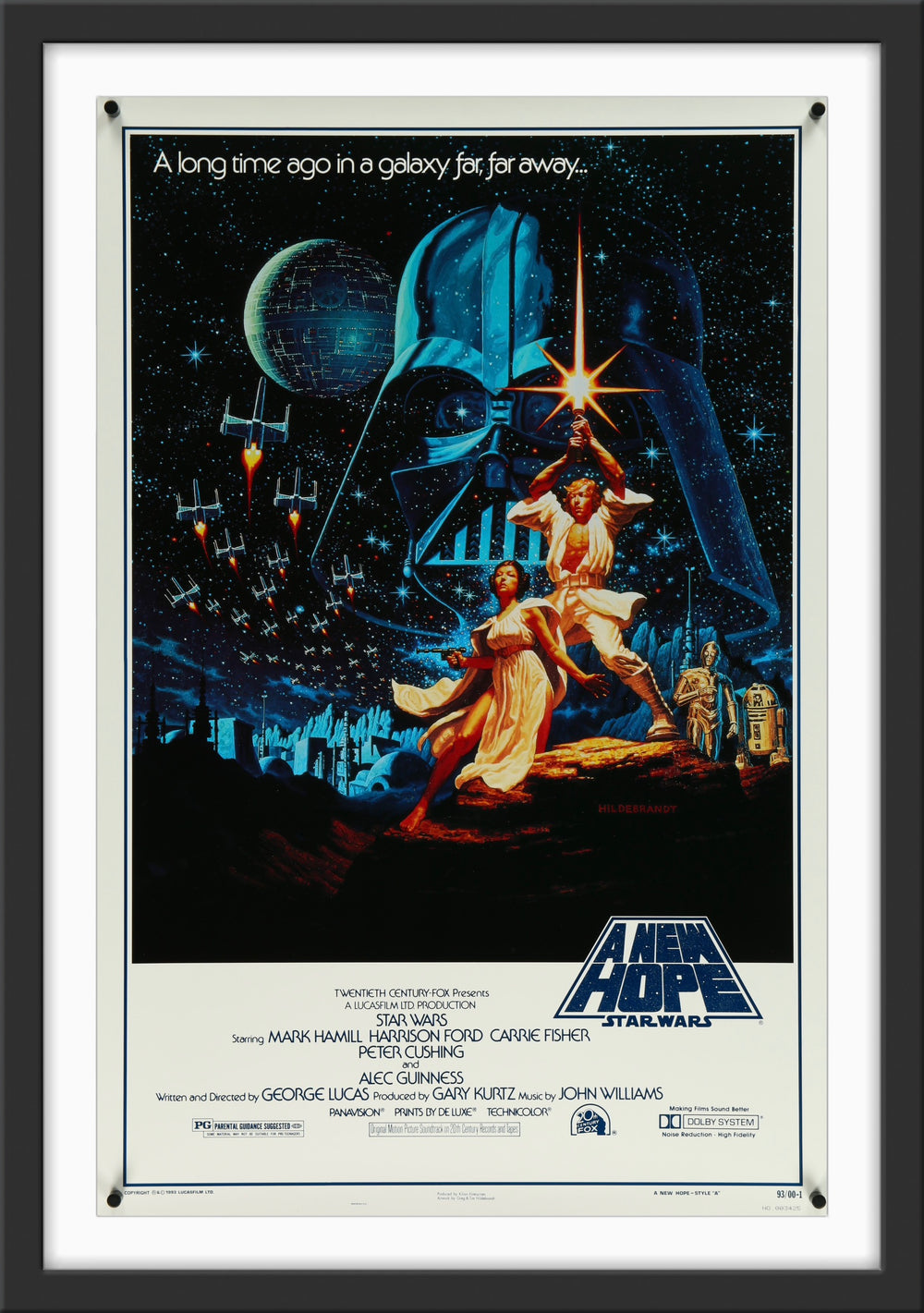 An original Kilian one sheet movie poster from 1993 for the George Lucas film Star Wars