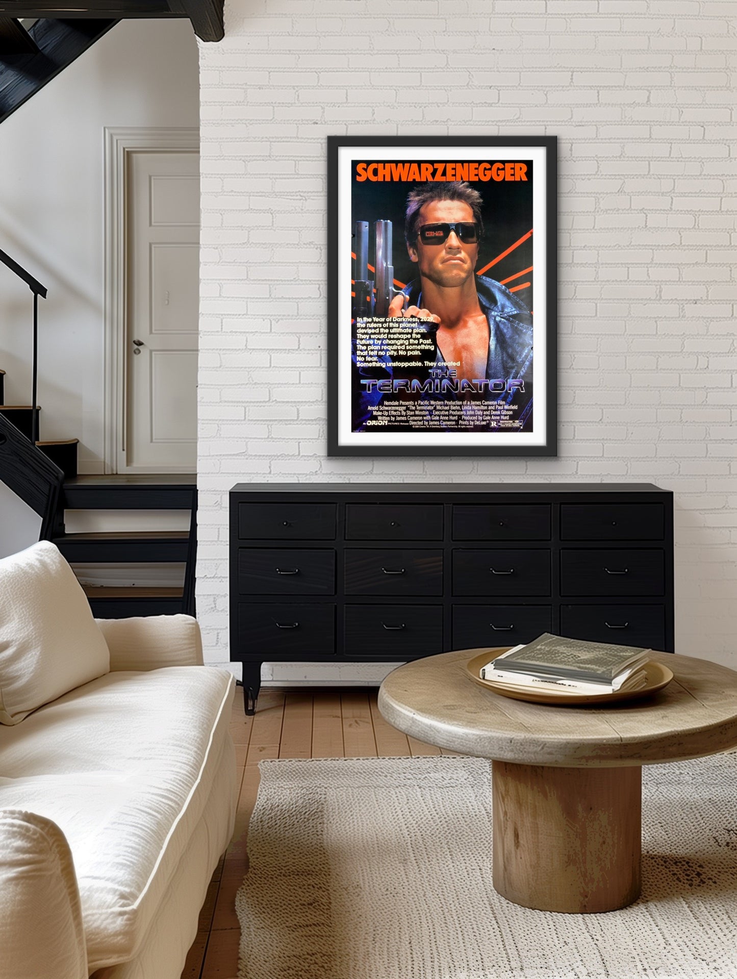 An original movie poster for the James Comeron film The Terminator