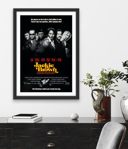 An original movie poster for the Tarantino film Jackie Brown