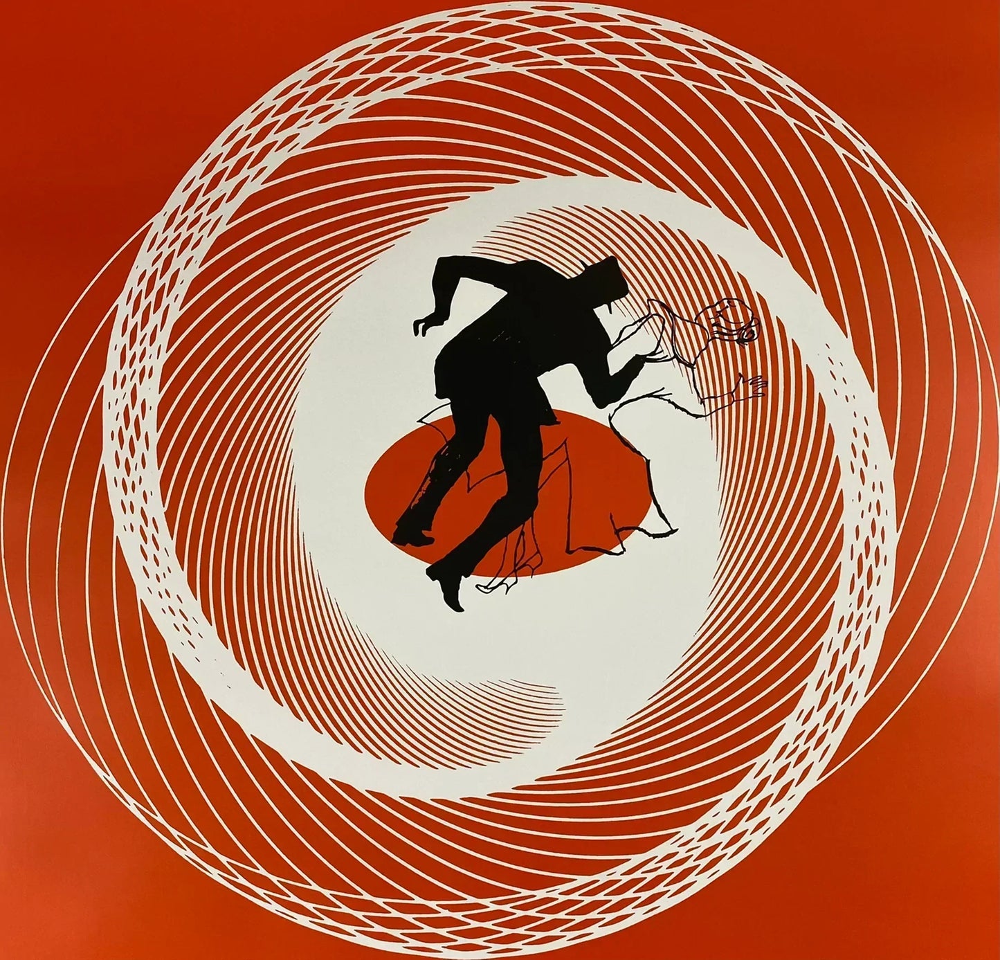 An original movie poster for the Alfred Hitchcock film Vertigo