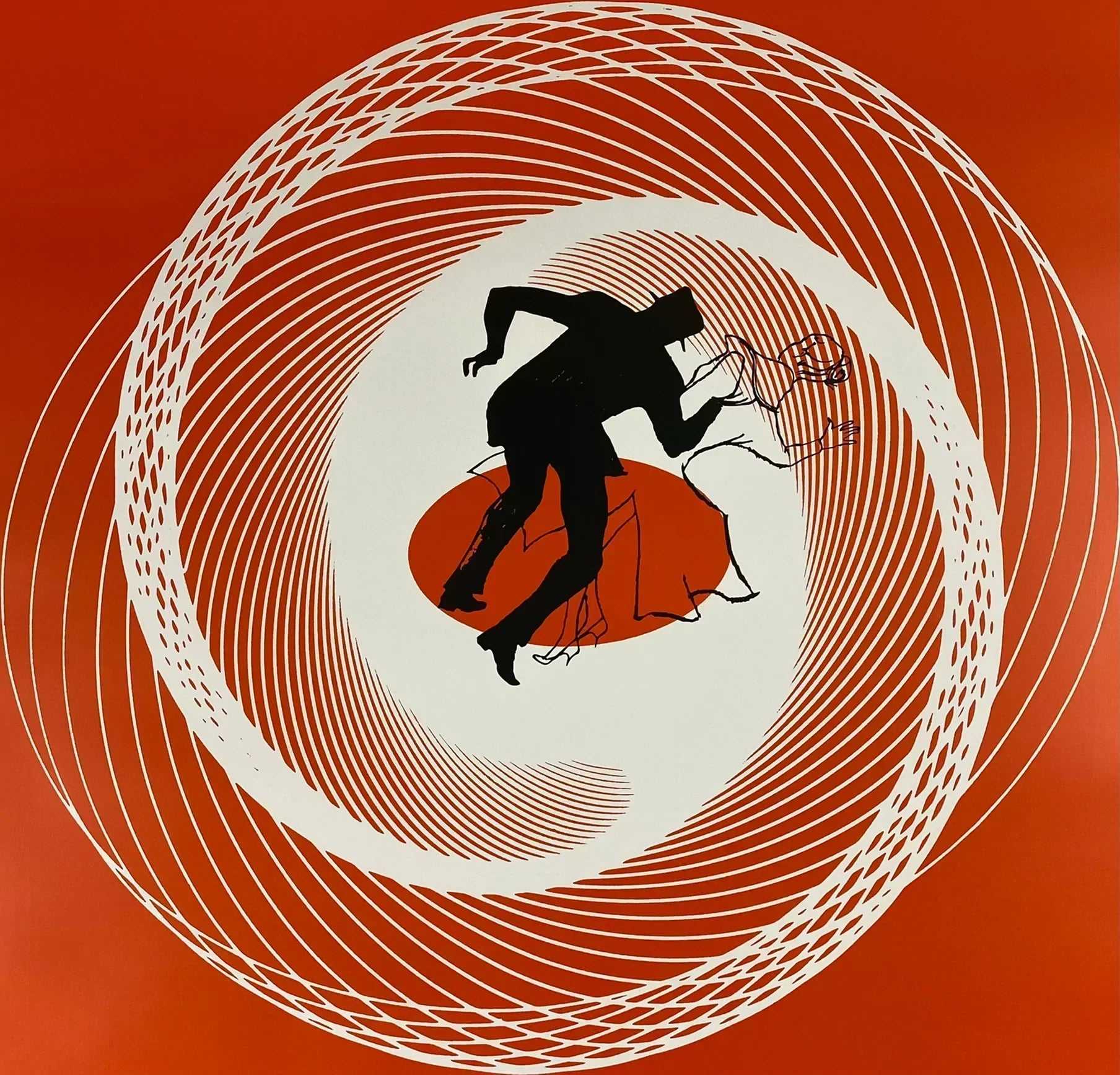 An original movie poster for the Alfred Hitchcock film Vertigo