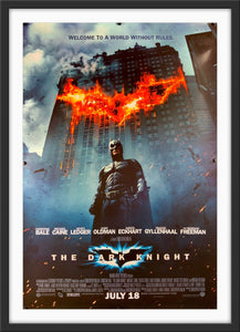 An original movie poster for the Batman film The Dark Knight