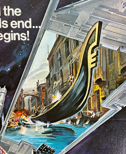 An original movie poster for the James Bond film Moonraker