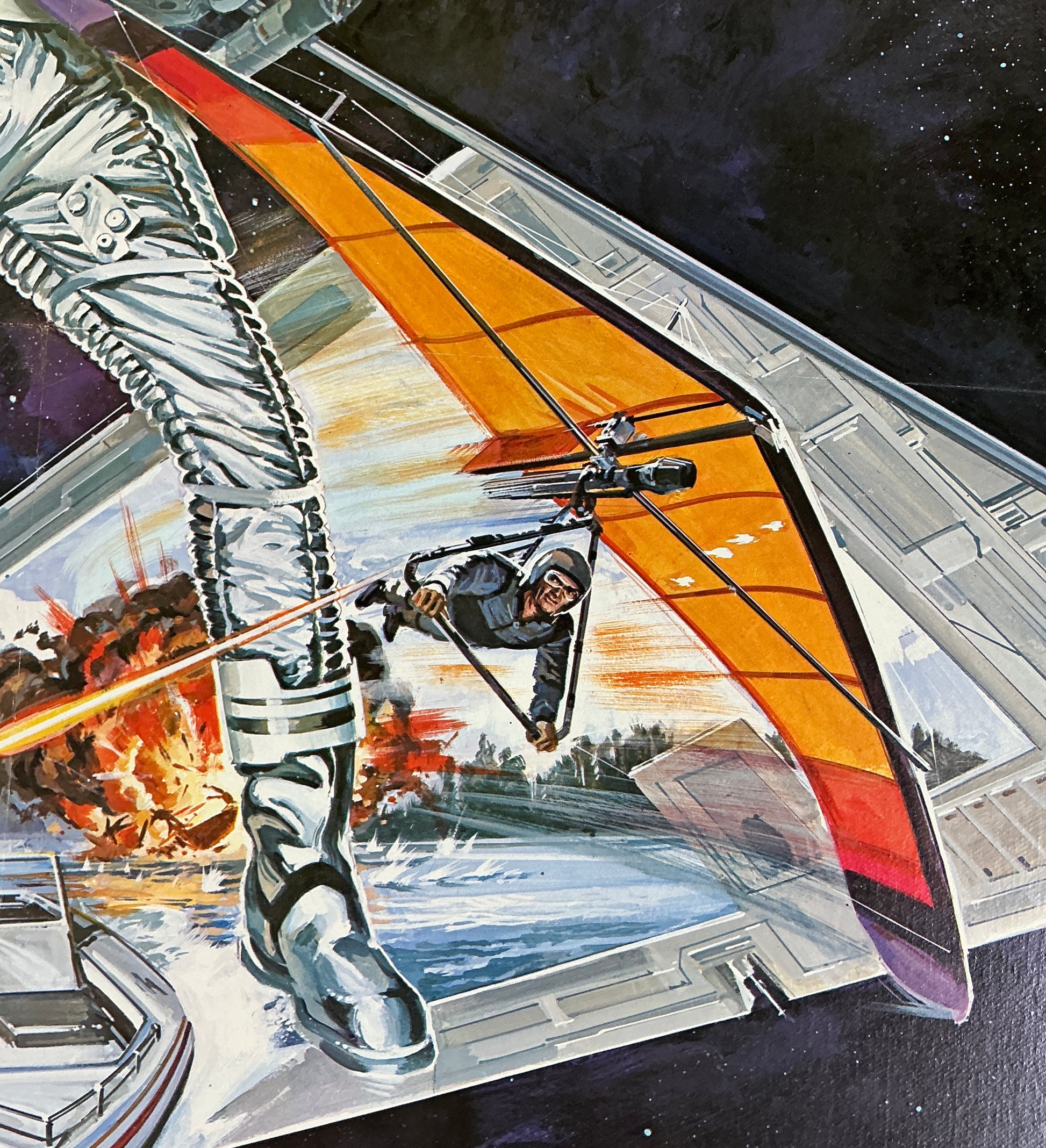 An original movie poster for the James Bond film Moonraker