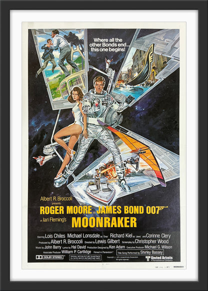 An original movie poster for the James Bond film Moonraker