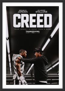An original movie poster for the Rocky film Creed