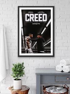 An original movie poster for the Rocky film Creed