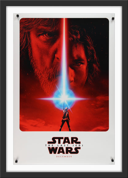 An original one sheet teaser movie poster for Star Wars VIII - The Last Jedi