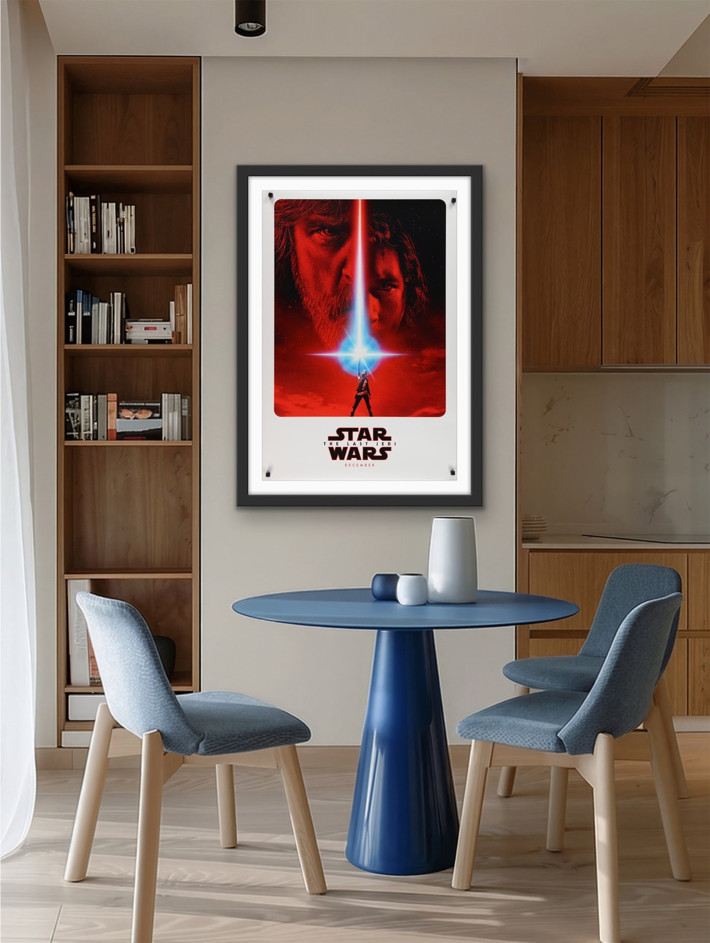 An original one sheet teaser movie poster for Star Wars VIII - The Last Jedi