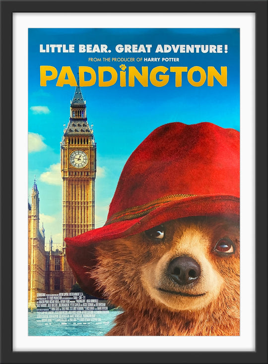 An original movie poster for the film Paddington
