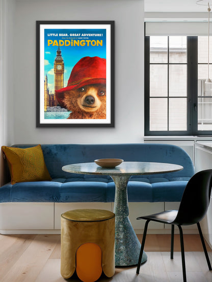 An original movie poster for the film Paddington