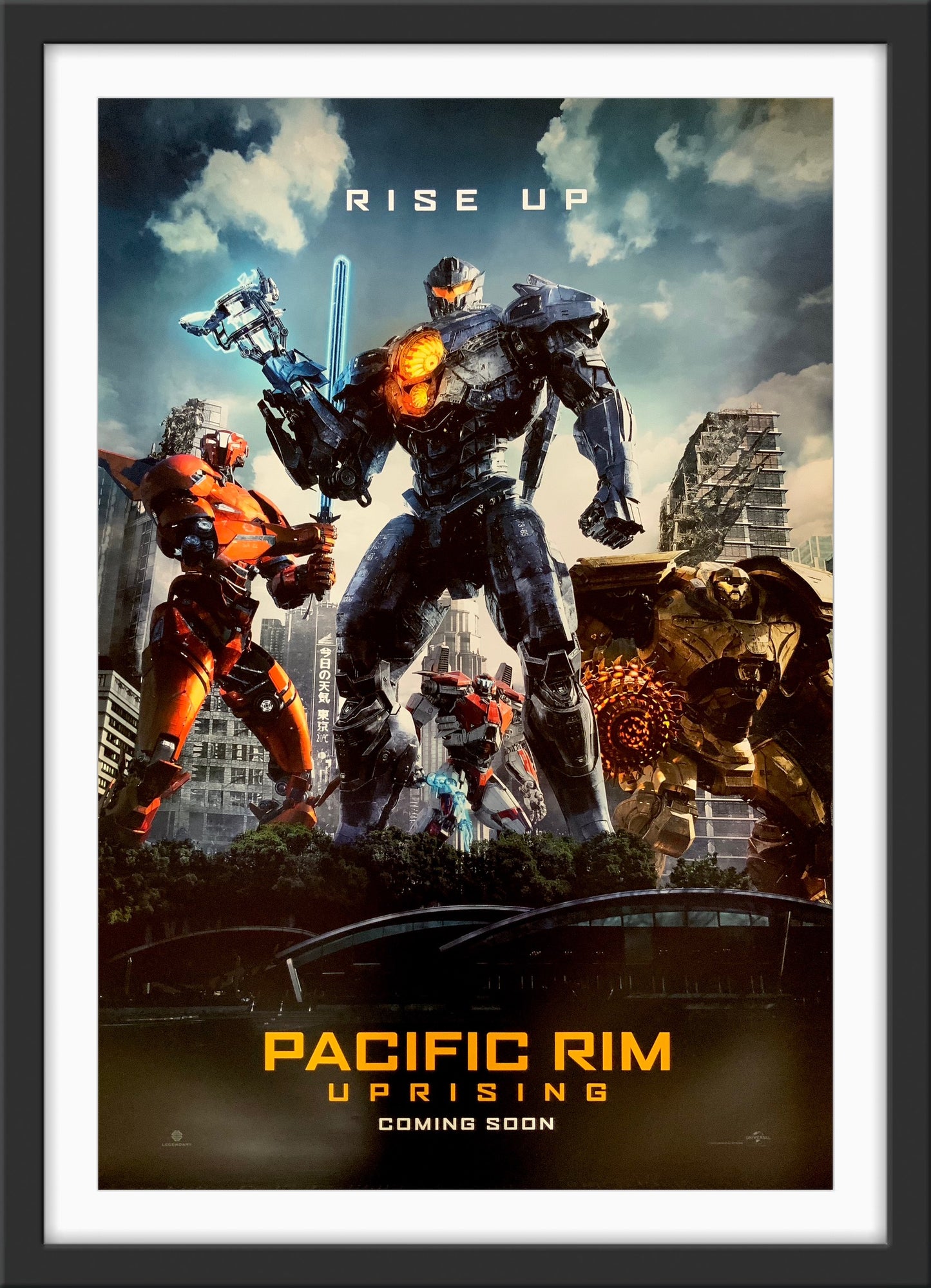 An original movie poster for the film Pacific Rim Uprising