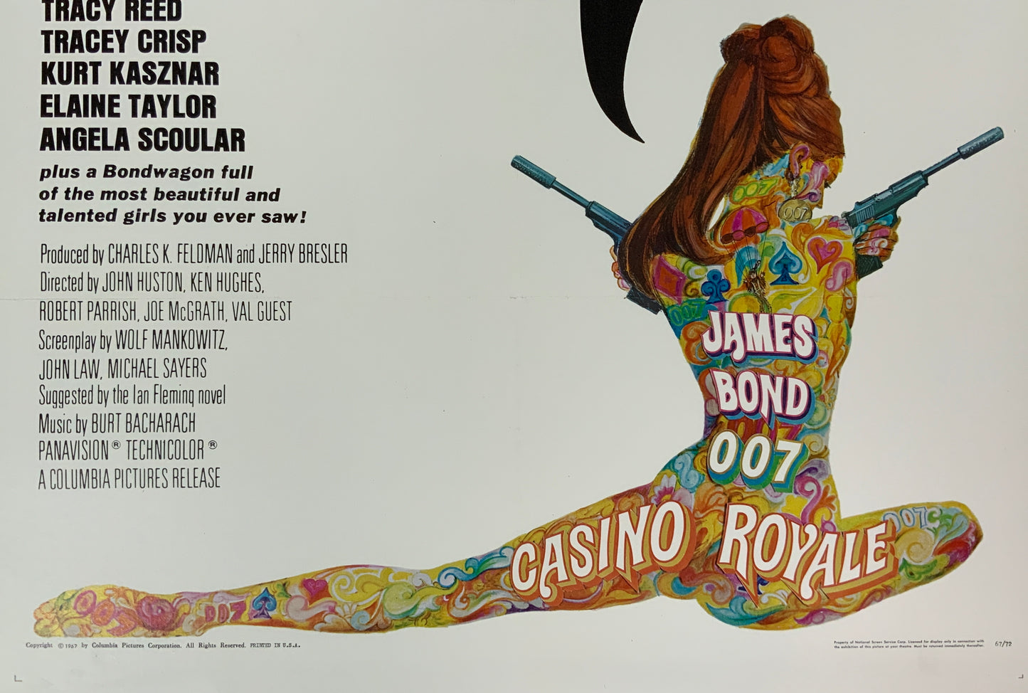 An original movie poster for the 1967 James Bond film Casino Royale