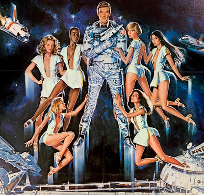 An original one sheet movie poster for the James Bond film Moonraker