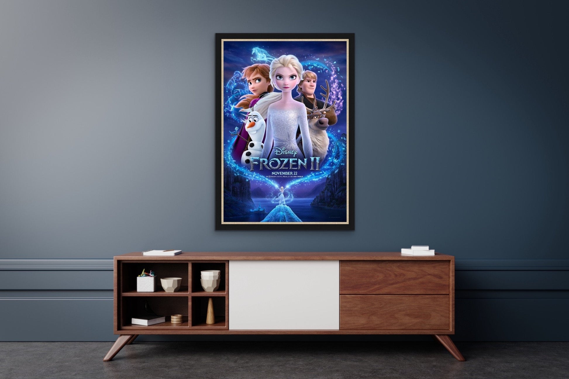 An original movie poster for the Disney film Frozen II / 2