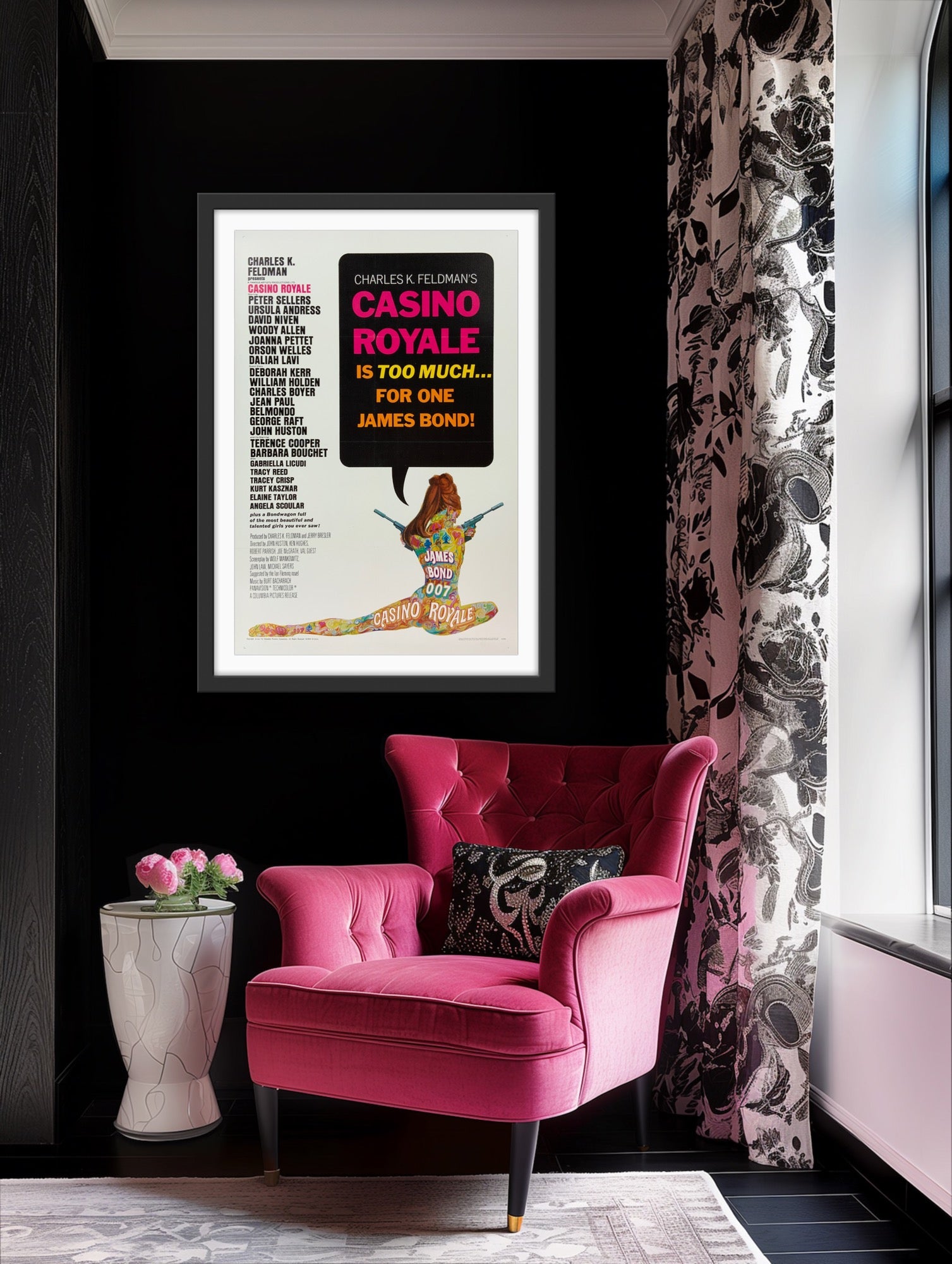 An original movie poster for the 1967 James Bond film Casino Royale