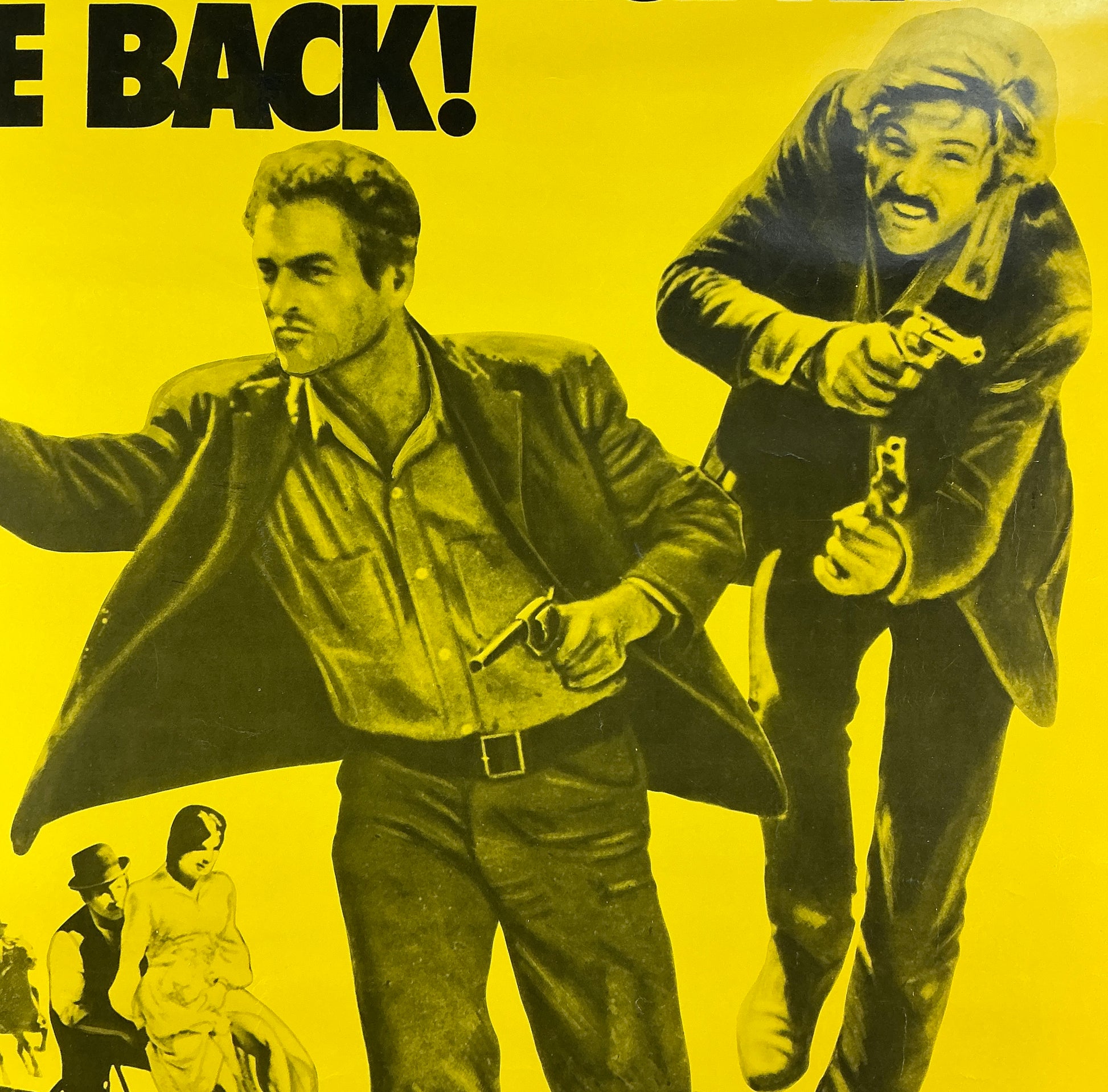 An original movie poster from the film the Butch Cassidy and the Sundance Kid.