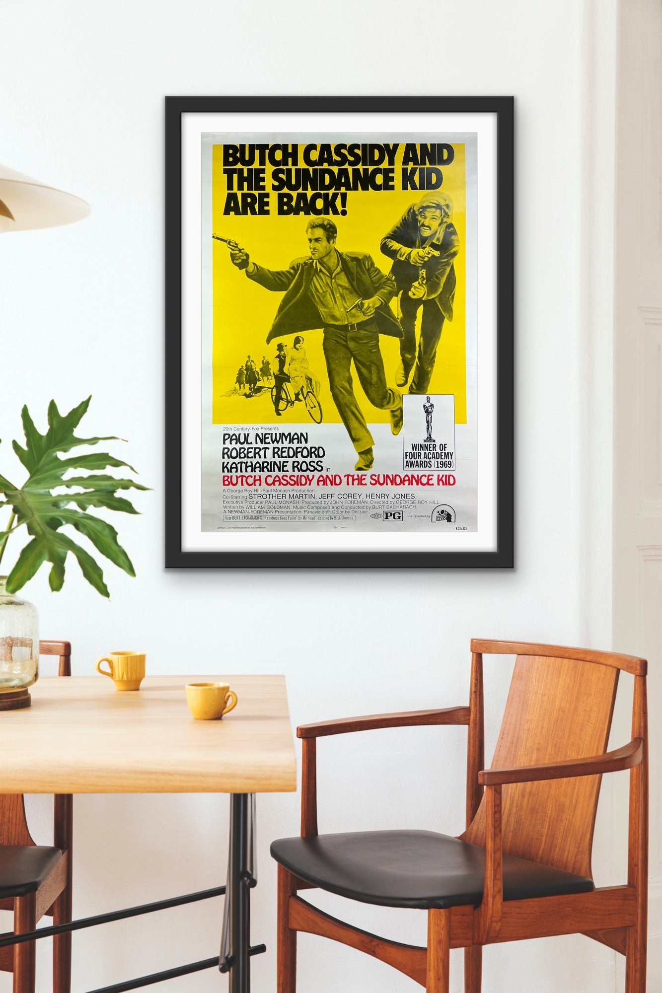 An original movie poster from the film the Butch Cassidy and the Sundance Kid.