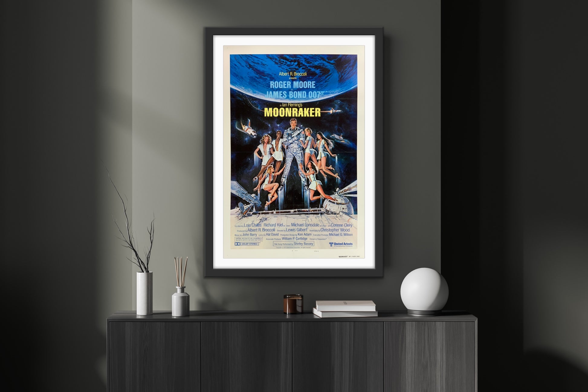 An original one sheet movie poster for the James Bond film Moonraker