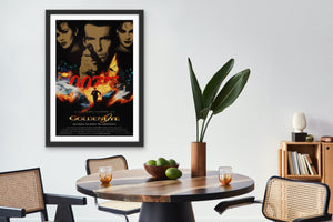 An original movie poster for the James Bond film GoldenEye