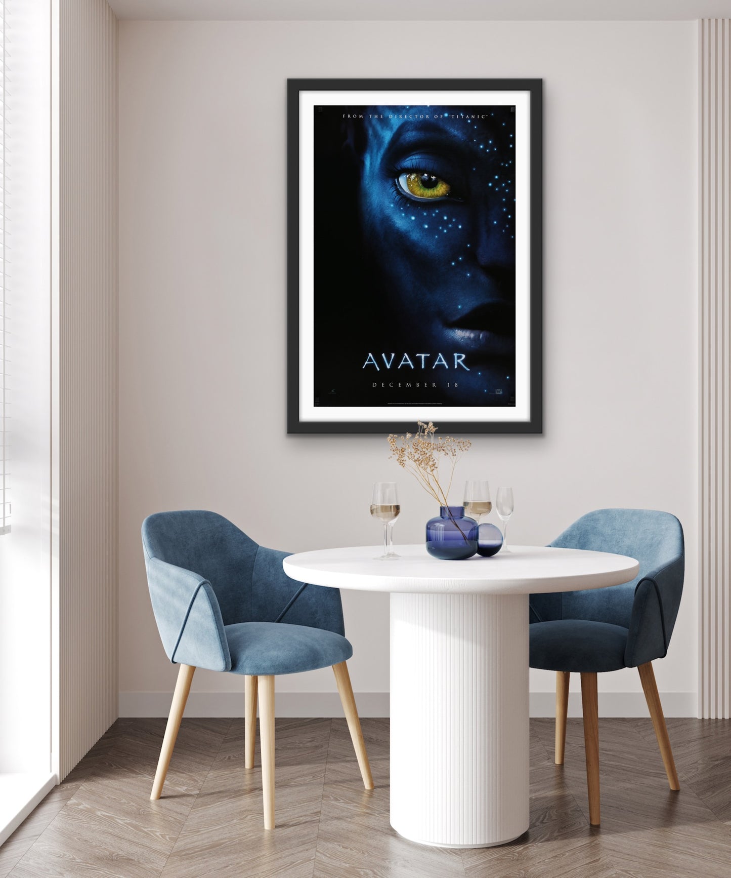 An original movie poster for the James Cameron film Avatar