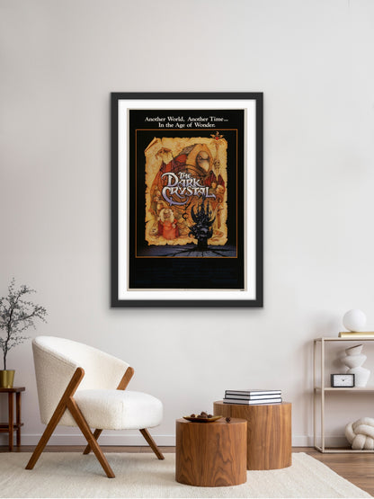 An original movies poster for the Jim Henson film "The Dark Crystal"