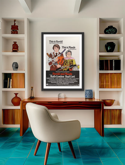An original movie poster for the film Harold and Maude