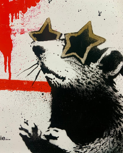 An original movie poster for the Banksy film Exit Through The Gift Shop