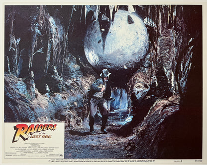 An original 11x14 lobby card for the film Raiders of the Lost Ark