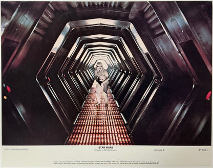 An original 11x14 lobby card for the George Lucas film Star Wars