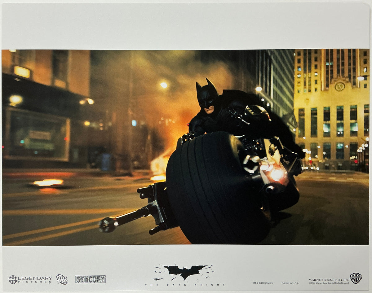 An original lobby card for the film The Dark Knight