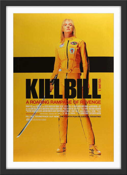 An original movie poster for the Quentin Tarantino film Kill Bill volume 1