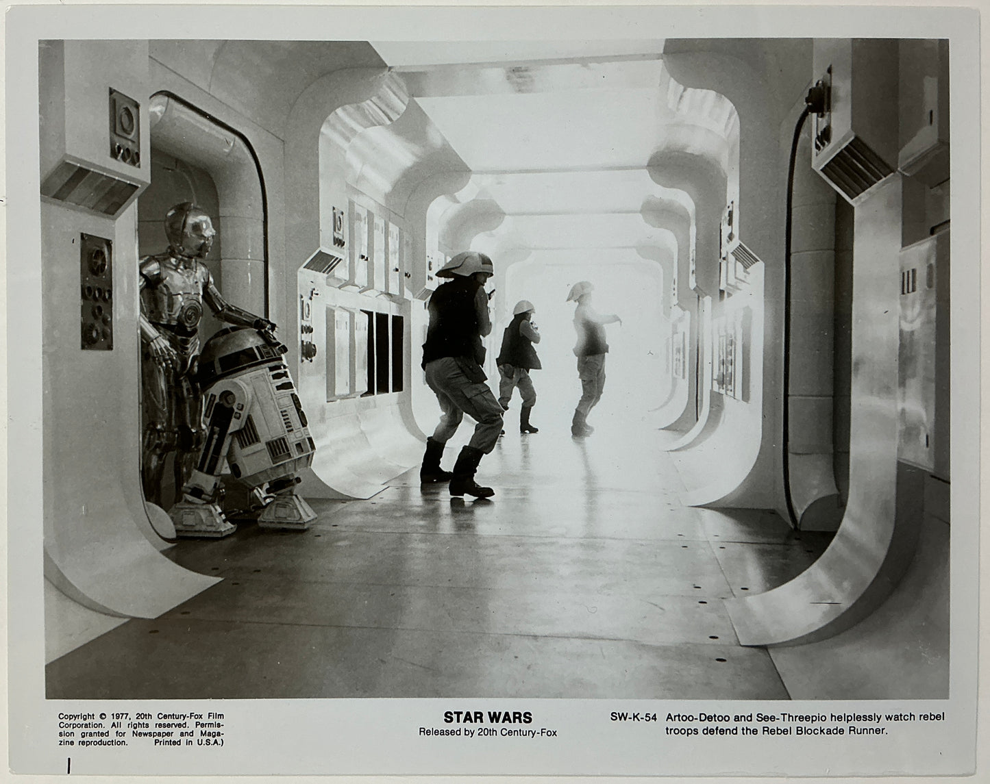 An original 8x10 movie still for the George Lucas film Star Wars