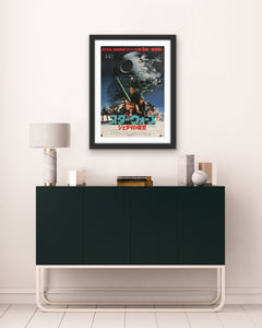 An original Japanese movie poster for the Star Wars film Return of the Jedi
