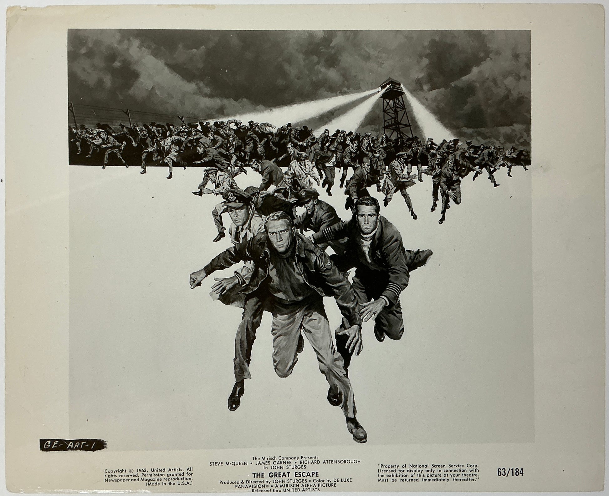 An original 8x10 artwork still for the film The Great Escape