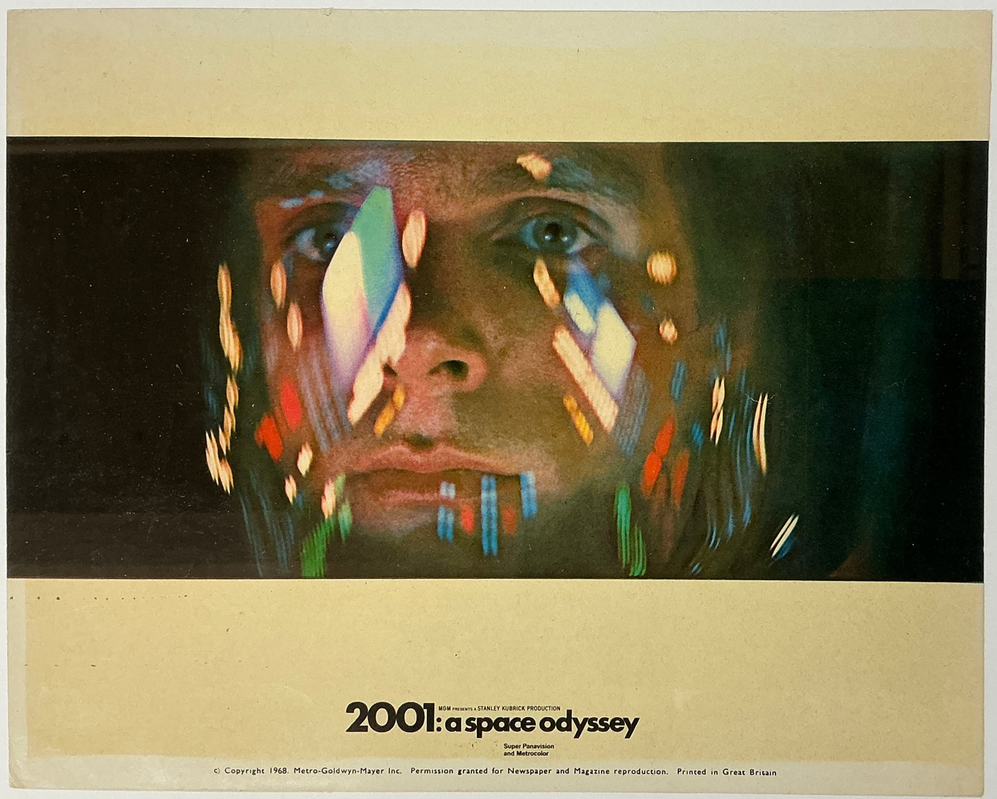 An original lobby card for the Stanley Kubrick film 2001 A Space Odyssey
