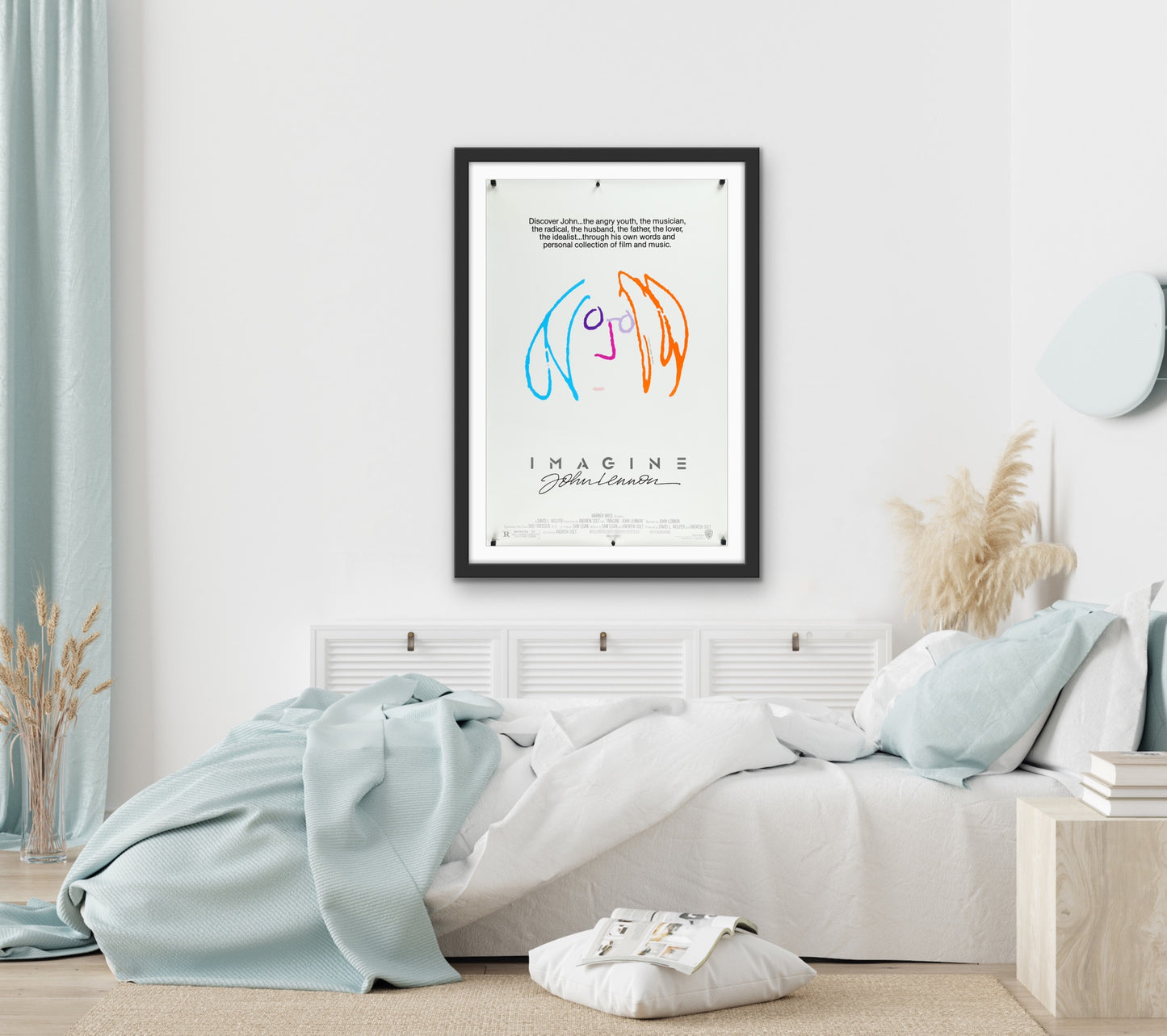 An original movie poster from the John Lennon film Imagine