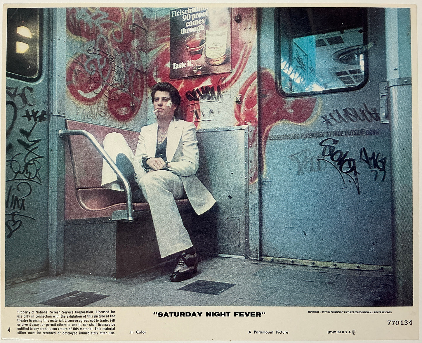 An original 8x10 lobby card for the film Saturday Night Fever