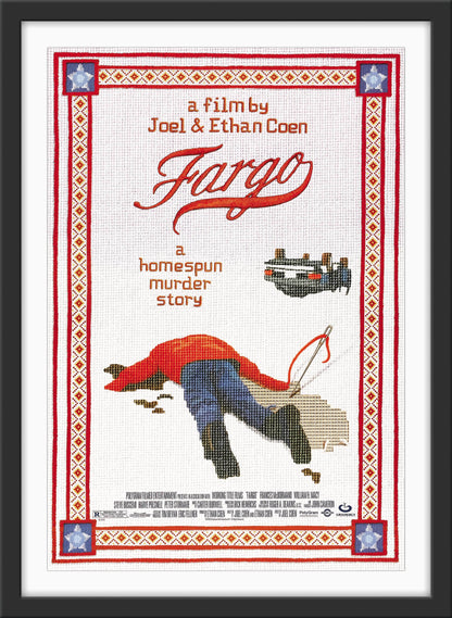 An original movie poster for the Coen Brothers' film Fargo