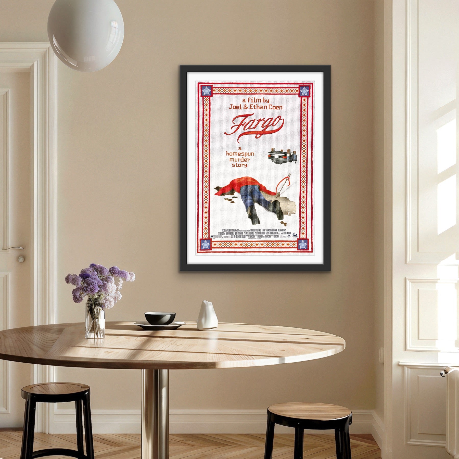 An original movie poster for the Coen Brothers' film Fargo