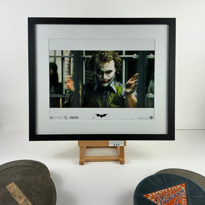 An original 11x14 lobby card for the Batman film The Dark Knight