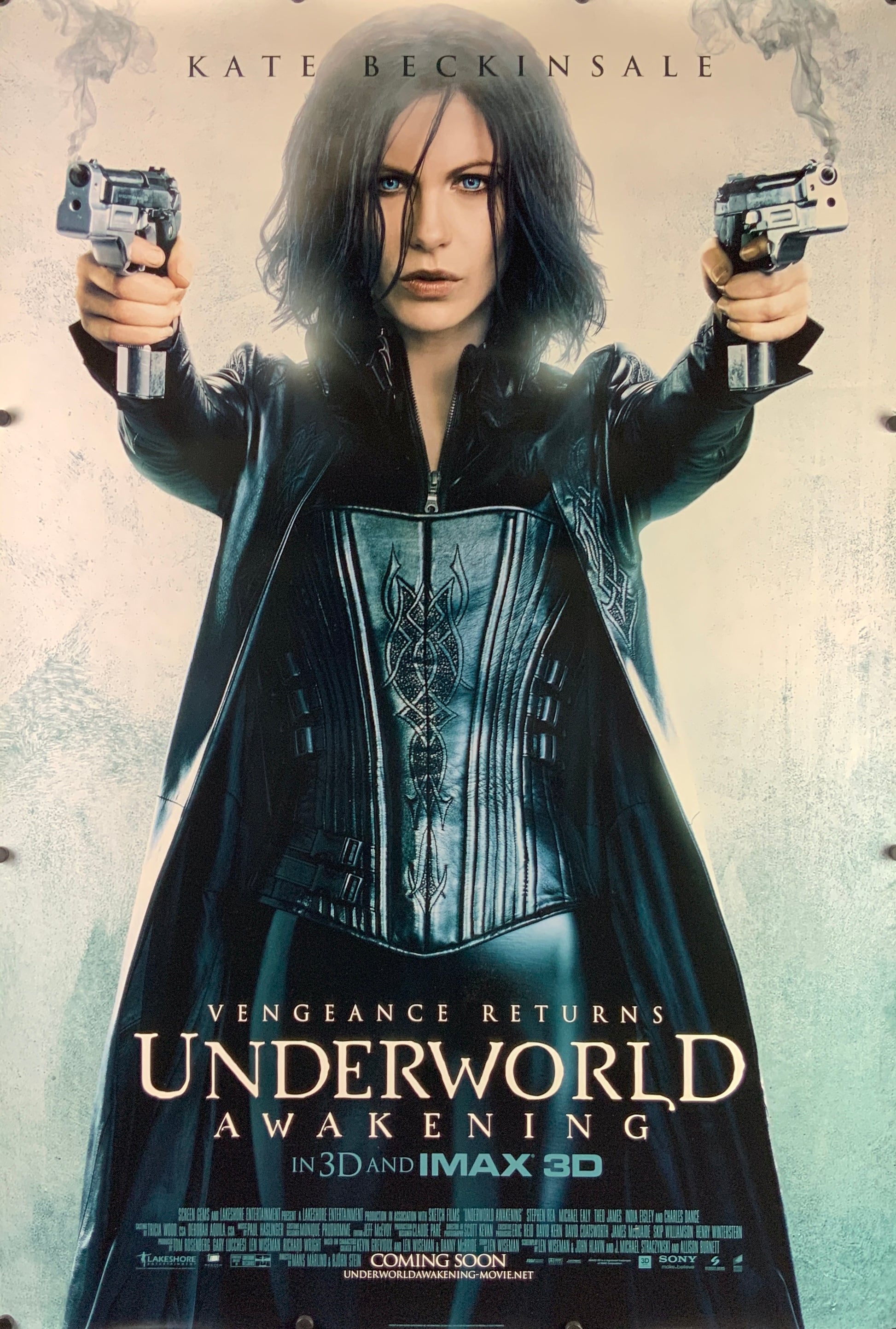 An original movie poster for the Kate Beckinsale film Underworld : Awakening