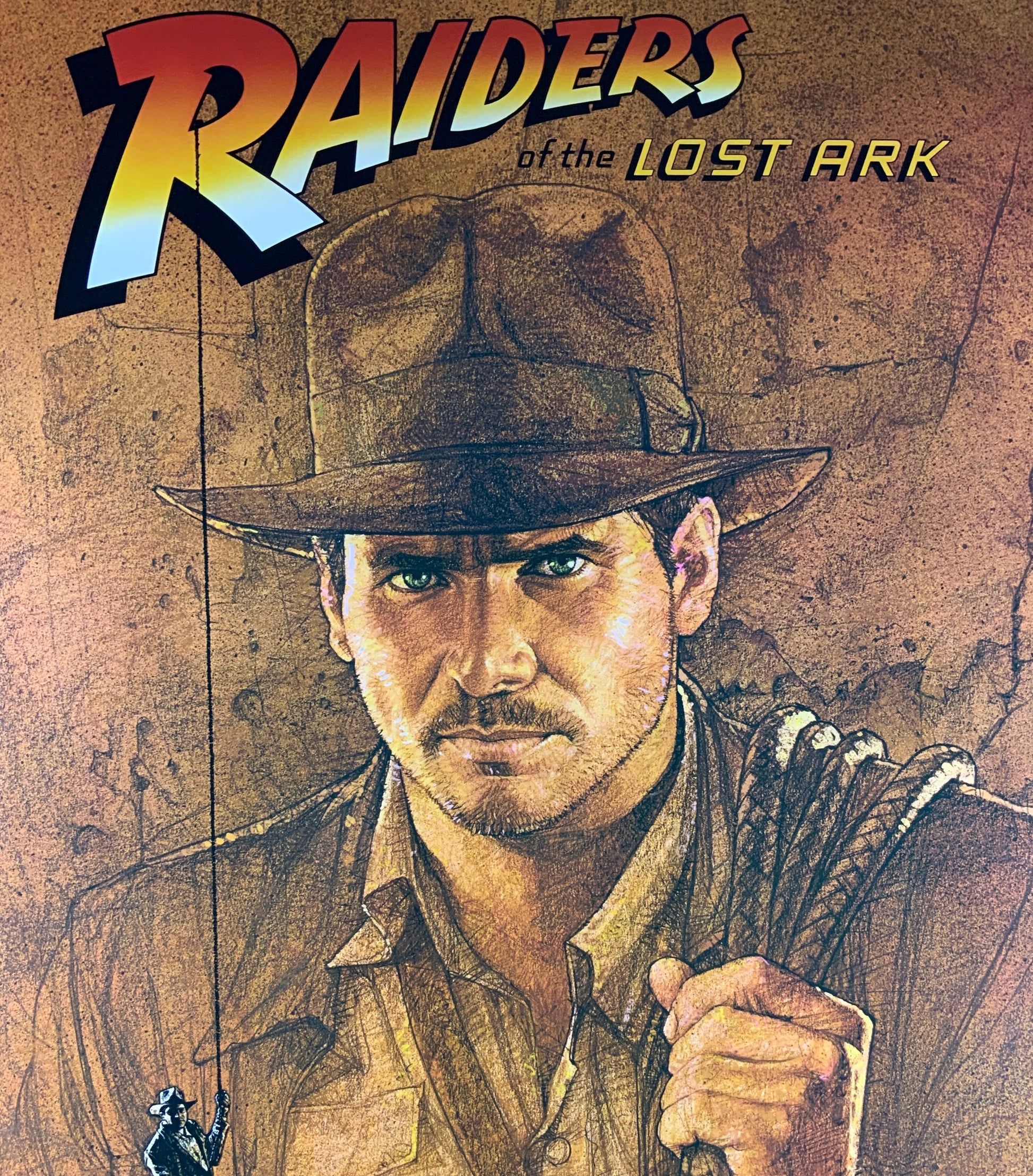 An original promotional poster from 2008 for the movie Raiders of the Lost Ark