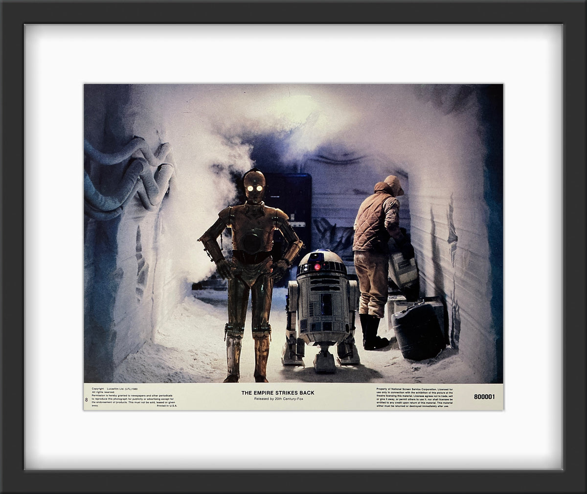 An original 11x14 lobby card for the Star Wars film The Empire Strikes Back